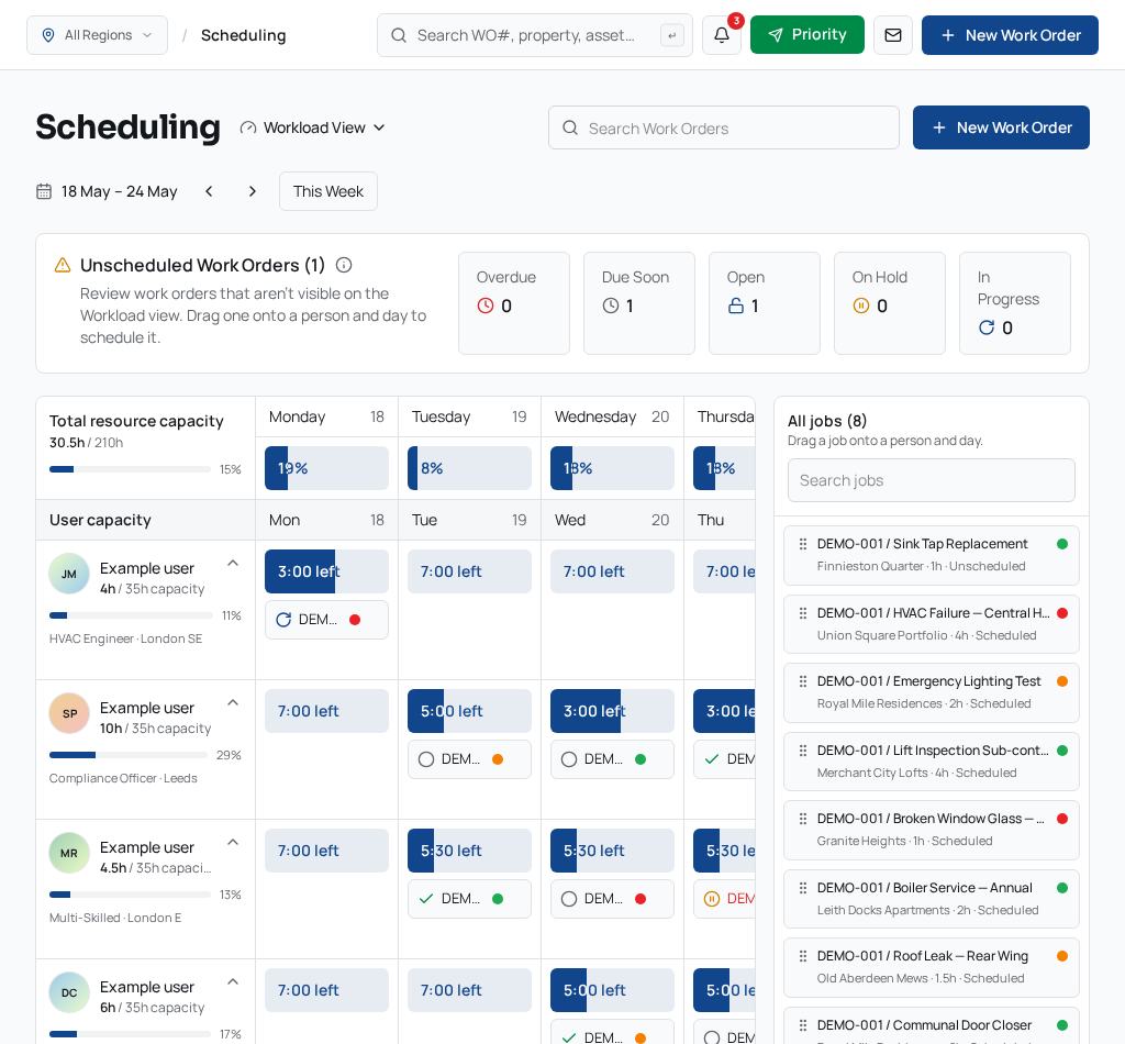 LetX workspace: People and schedules, aligned