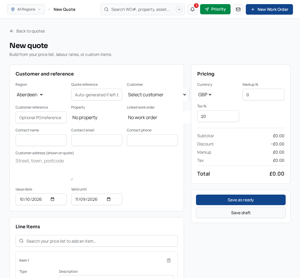 LetX workspace: Commercial details, connected